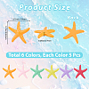30Pcs 6 Colors Opaque Resin Cabochons AJEW-GF0013-81-2