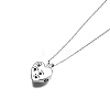 316L Surgical Stainless Steel Heart with Paw Print Urn Ashes Pendant Necklace with Enamel LS-BOTT-PW0002-018C-1