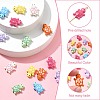 14Pcs 7 Colors Spray Painted Alloy Beads with Glitter Sheet FIND-CJ0003-39-3