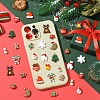 45Pcs 15 Styles Christmas Opaque Resin Cabochons RESI-YW0001-99-4