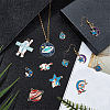 48Pcs 12 Style Alloy Enamel Pendants PALLOY-FH0001-78-2
