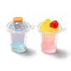 Transparent Resin Imitation Drink Pendants RESI-E041-01-2