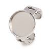 Hollow Cross 304 Stainless Steel Cuff Ring Components SA-CBA098D-02P-D-1
