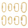 8Pcs 4 Styles 304 Stainless Steel Locking Carabiner STAS-TA0005-53-2