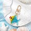 Fish Glass Seed Beaded Pendant Decoration HJEW-MZ00178-2