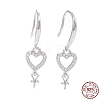 Rhodium Plated 925 Sterling Silver Earring Hooks STER-D035-30P-1