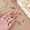 4Pcs Floral Cross Zinc Alloy Rhinestone Lapel Pin Backs for Backpack Clothes JEWB-FH0002-32P-3