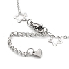 Tarnish Resistant 304 Stainless Steel Cable Chain Anklets AJEW-H104-06P-4