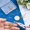 CREATCABIN 12Pcs 2 Color Brass Pave Clear Cubic Zirconia Cone Stud Earring Findings DIY-CN0002-78-3