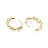 Ring with Bamboo Stick Cubic Zirconia Hoop Earrings EJEW-N054-55G-2