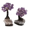 Natural Amethyst Chips Tree Sculpture DJEW-K026-01A-1