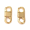 Rack Plating Brass Fold Over Clasps KK-Q807-04G-1