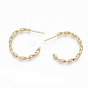 Semicircular Brass Stud Earrings KK-Q762-015G-NF-2