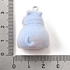 Flocky Opaque Resin Pendants FIND-U030-13P-3