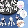 6Pcs 3 Colors Rack Plating Alloy Rhinestones Pendants FIND-YW0011-72-2