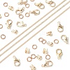 DIY Brass Chain Extender/End Chains Making Kits DIY-FS0005-61RG-2