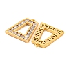 Brass Clear Cubic Zirconia Pendants KK-N254-33G-2