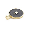 Brass Enamel Pendants KK-Q283-057C-NR-3