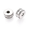 Alloy Rhinestone European Beads FIND-N009-07G-1