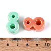 UV Plating Opaque Acrylic European Beads PACR-T017-10H-3