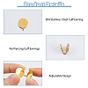 12Pcs 2 Colors 304 Stainless Steel Cuff Earrings EJEW-HS0001-40C-4