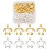 Craftdady 40Pcs 2 Colors Alloy Open Back Bezel Pendants FIND-CD0001-05-9