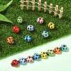16Pcs 8 Colors Handmade Porcelain Beads PORC-CJ0001-10-6