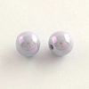 AB Color Plated Acrylic Round Beads SACR-Q109-10mm-02-1