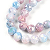 Anti-Tarnish Electroplate Glass Beads Strands GLAA-N010-8mm-04-3