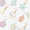  DIY Wood Dangle Earring Making Kits DIY-NB0005-50-2