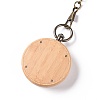Bamboo Pocket Watch with Brass Curb Chain and Clips WACH-D017-B06-AB-3