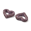 Heart Shape Polymer Clay Rhinestone Beads CLAY-NH0001-09A-05-3
