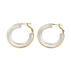 Brass with Transparent Resin Hoop Earrings EJEW-Q391-27G-2