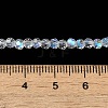 Electroplate Transparent Glass Beads Strands LS-EGLA-A035-T3mm-L19-4