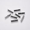 304 Stainless Steel Ribbon Crimp Ends STAS-S112-001G-P-2