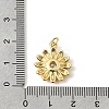 Brass Micro Pave Clear Cubic Zirconia Pendants KK-A296-07C-G-3