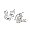 Brass Micro Pave Cubic Zirconia Pendants KK-K407-57S-2