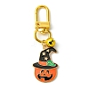 Halloween Theme Alloy Enamel Pendant Decorations HJEW-JM00981-2