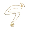 Initial Letter Brass Pendant Necklaces NJEW-A015-21G-K-2
