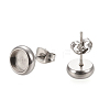 304 Stainless Steel Stud Earring Settings STAS-K202-05B-P-1