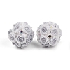 Handmade Luminous Polymer Clay Rhinestone Beads CLAY-H003-07E-3