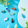 8Pcs Handmade Dichroic Foil Lampwork Pendants DICH-TA0001-01-5