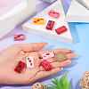 9Pcs 9 Colors Glass Beads Enamel Beads LAMP-TA0001-87-7