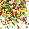 4 Colors Christmas 12/0 Glass Round Seed Beads SEED-X0058-03A-1