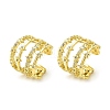 Star Brass Cuff Earrings EJEW-L270-004G-1