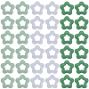 90Pcs 3 Colors Glass Imitation Jade Button Pendants DIY-SC0032-65-1