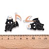 Halloween Theme Alloy Enamel Pendants ENAM-T022-54P-03-3