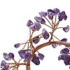 Natural Amethyst Chips Love Heart Tree Decorations DJEW-P017-B01-3