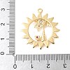Brass Micro Pave Clear Cubic Zirconia Pendants KK-U064-05G-3