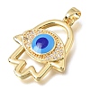 Brass Micro Pave Clear Cubic Zirconia Pendants KK-C263-22C-G-2